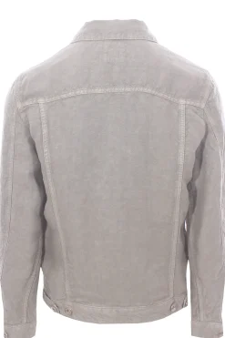 giubbino in denim di lino