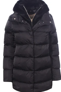 Giubbino in raso e lady faux fur