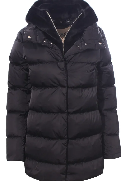 Giubbino in raso e lady faux fur