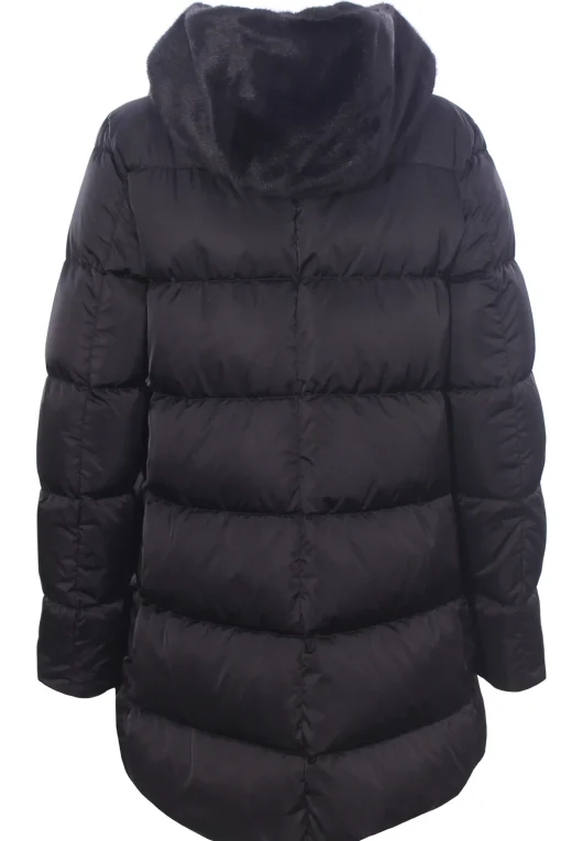 Giubbino in raso e lady faux fur