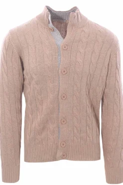 giubbino trecce in lana e cashmere
