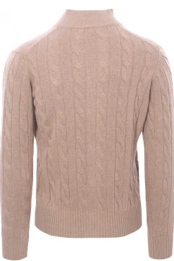 giubbino trecce in lana e cashmere