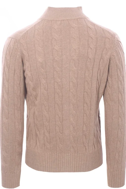 giubbino trecce in lana e cashmere