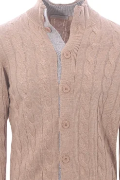 giubbino trecce in lana e cashmere