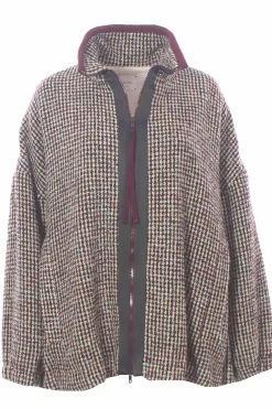 Giubbino vichy con zip