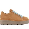 Lace-up suede microfibre lining