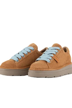 Lace-up suede microfibre lining