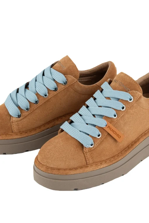 Lace-up suede microfibre lining