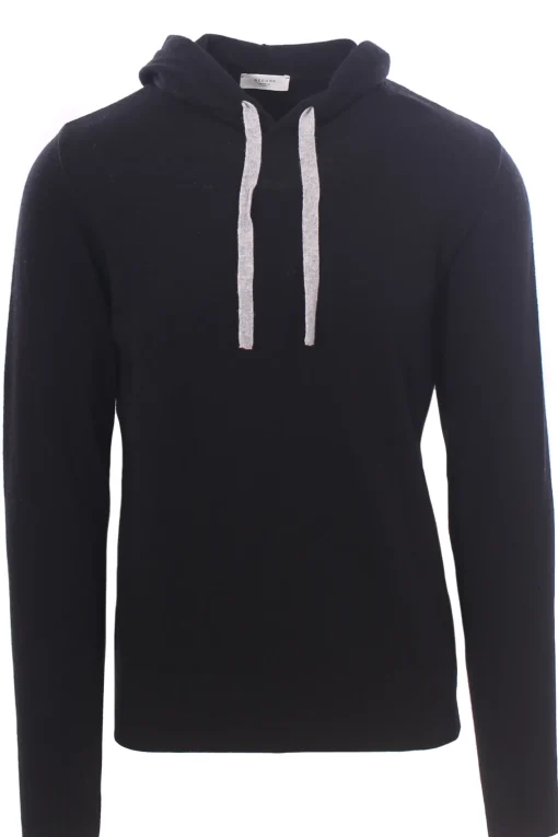 maglia cappuccio in lana
