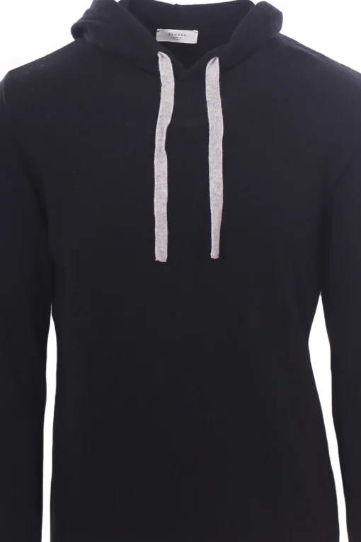 maglia cappuccio in lana