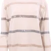 Maglia dazzling stripes in lana cashmere e seta
