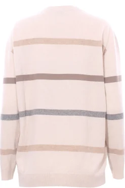 Maglia dazzling stripes in lana cashmere e seta