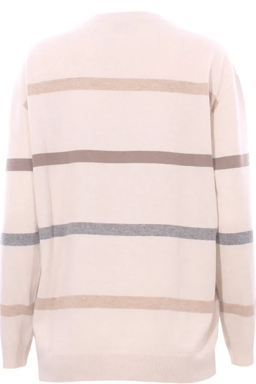 Maglia dazzling stripes in lana cashmere e seta