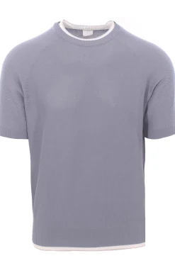 maglia effetto doppio capo in cotone nido d'ape