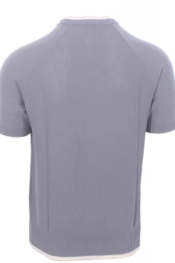maglia effetto doppio capo in cotone nido d'ape