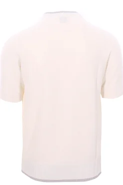 maglia effetto doppio capo in cotone nido d'ape