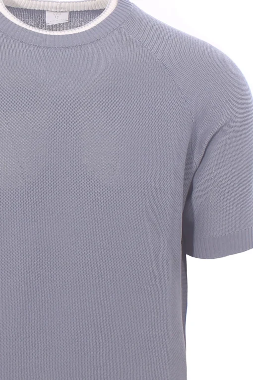 maglia effetto doppio capo in cotone nido d'ape