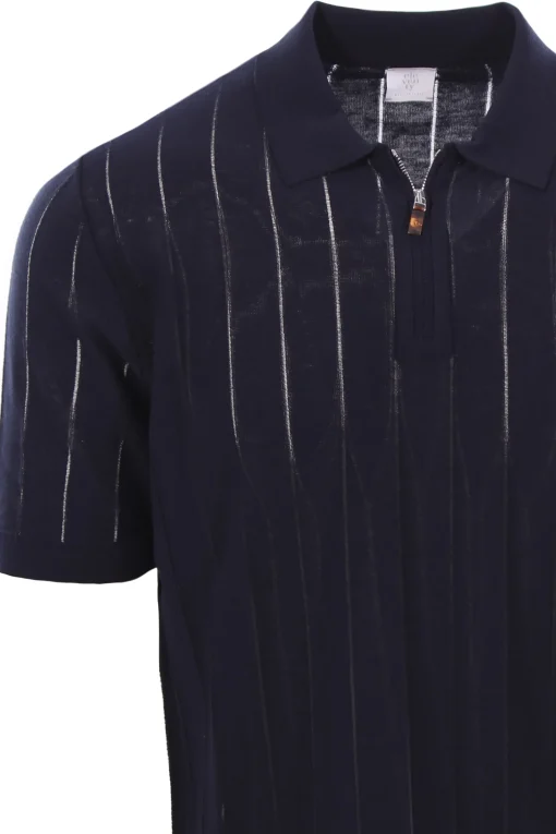 Maglia polo con zip