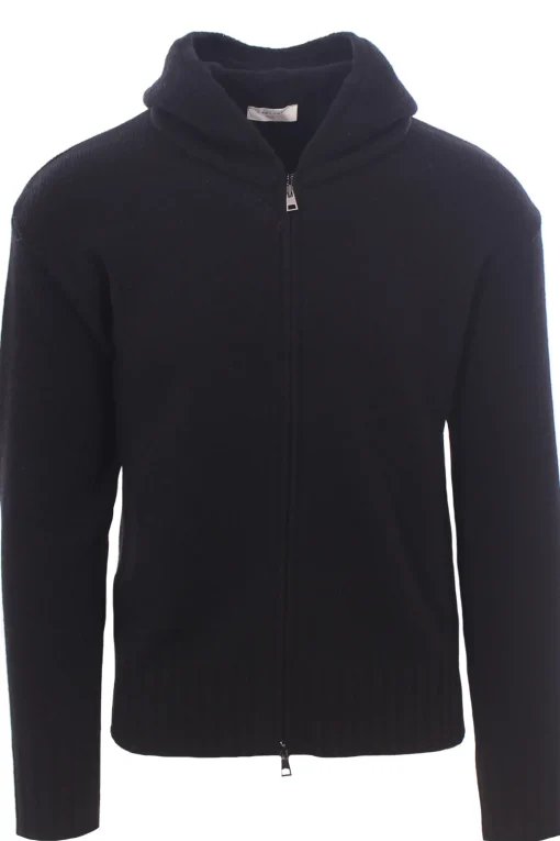 maglia zip cappuccio