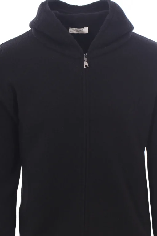 maglia zip cappuccio