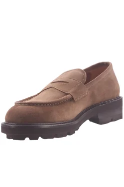 mocassino in camoscio brushed