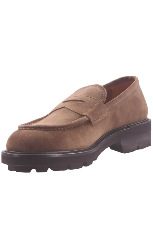 mocassino in camoscio brushed
