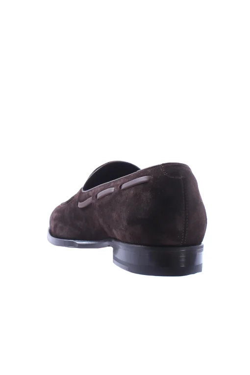 Mocassino in camoscio con nappine