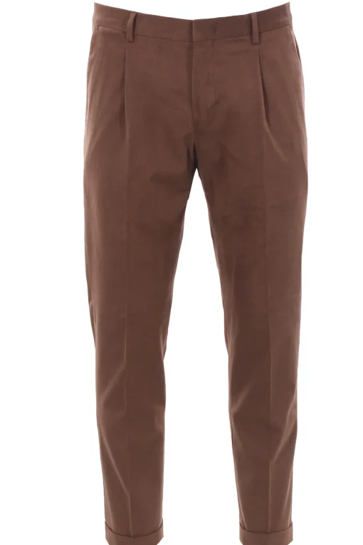 pantalone in cotone fustagnato