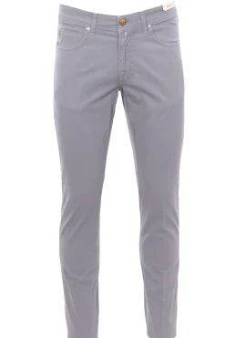 pantalone 5 tasche in cotone stretch
