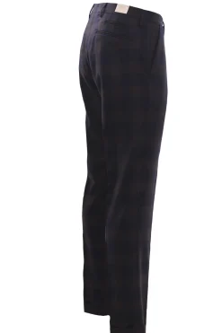 Pantalone check in lana pettinata