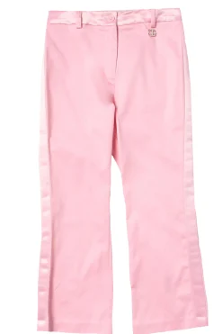 Pantalone con profili in raso