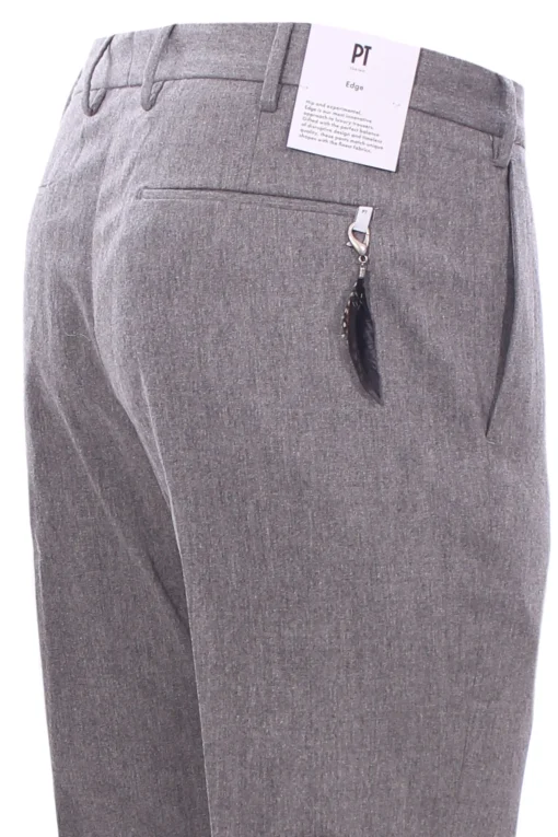 pantalone dieci f.f. in flanella stretch super 120's