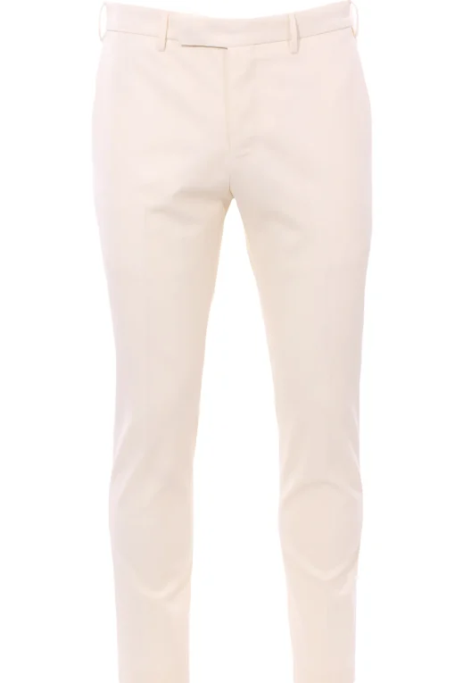 pantalone dieci in tela di lana stretch