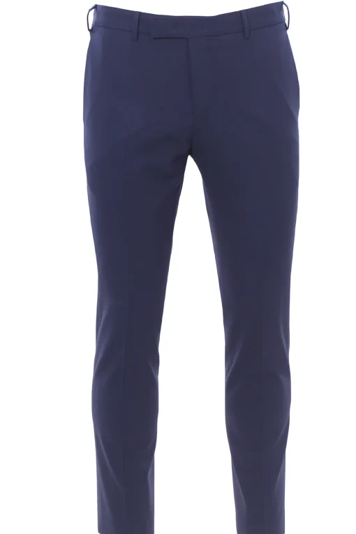 pantalone dieci in tela di lana stretch