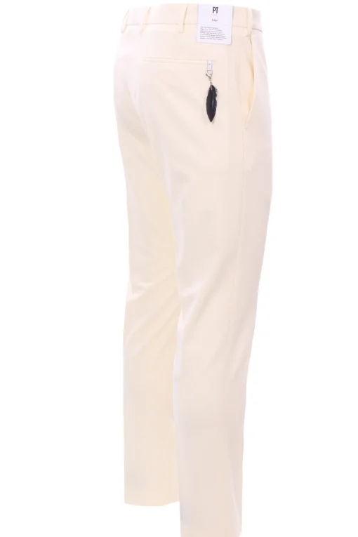 pantalone dieci in tela di lana stretch