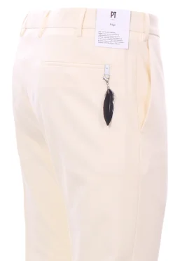 pantalone dieci in tela di lana stretch