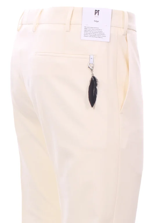 pantalone dieci in tela di lana stretch