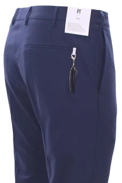 pantalone dieci in tela di lana stretch