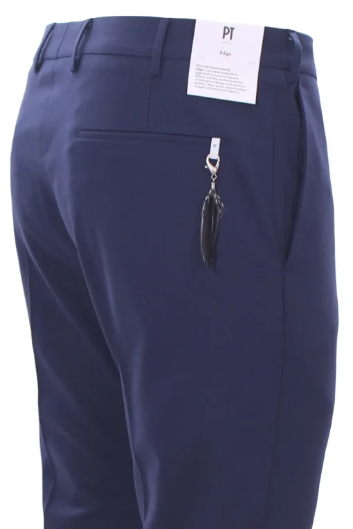 pantalone dieci in tela di lana stretch