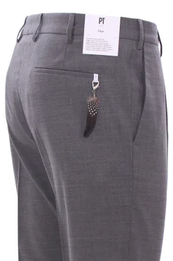pantalone dieci 1p in tela di lana stretch