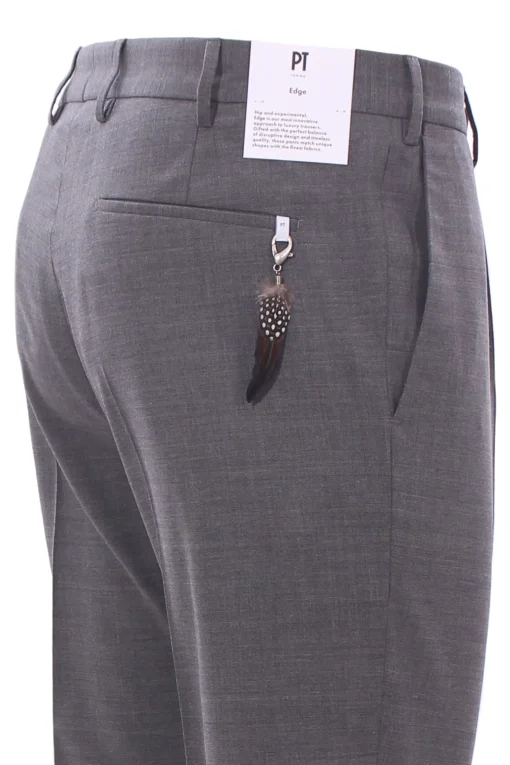 pantalone dieci 1p in tela di lana stretch