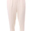 Pantalone gamba stretta con risvolto