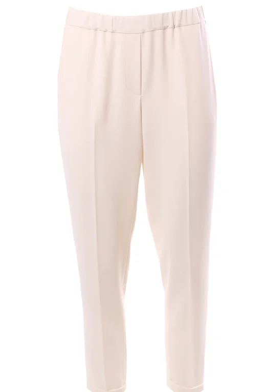 Pantalone gamba stretta con risvolto