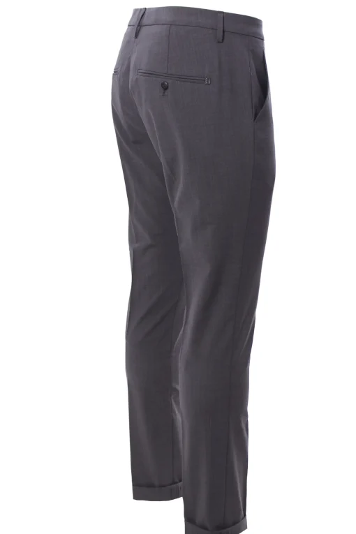 pantalone gaubert in tela di lana stretch