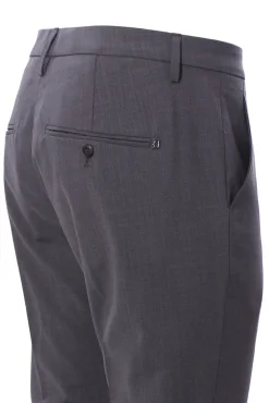 pantalone gaubert in tela di lana stretch
