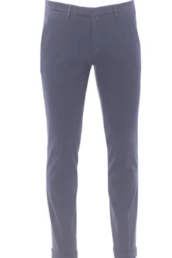 pantalone in cotone e tencel stretch