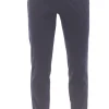 pantalone in cotone e tencel stretch