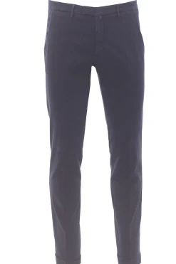 pantalone in cotone e tencel stretch