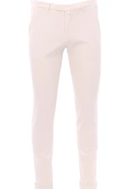 pantalone in cotone e tencel stretch