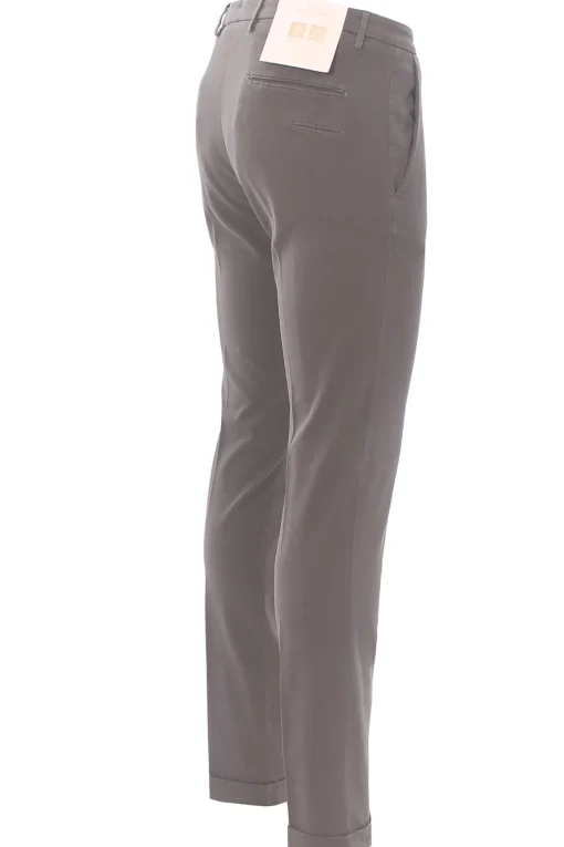 pantalone in cotone e tencel stretch